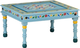 vidaXL - Salontafel - handbeschilderd - massief - mangohout - turquoise