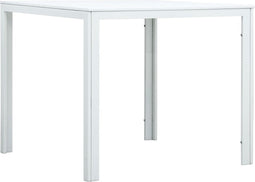 vidaXL - Salontafel - hout-look - 78x78x74 - cm - HDPE - wit