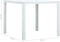 vidaXL - Salontafel - hout-look - 78x78x74 - cm - HDPE - wit