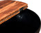 vidaXL - Salontafel - komvormig - massief - gerecycled - hout - zwart
