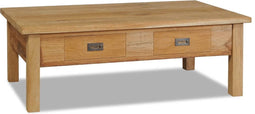 vidaXL - Salontafel - massief - teakhout - 100x60x35 - cm