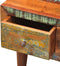 vidaXL - Salontafel - met - 1 - gewelfde - rand - en - 1 - lade - gerecycled - hout