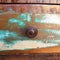 vidaXL - Salontafel - met - 1 - gewelfde - rand - en - 1 - lade - gerecycled - hout