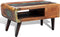 vidaXL - Salontafel - met - 1 - gewelfde - rand - en - 1 - lade - gerecycled - hout