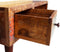 vidaXL - Salontafel - met - 1 - gewelfde - rand - en - 1 - lade - gerecycled - hout