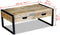 vidaXL - Salontafel - met - 2 - lades - 100x60x40 - cm - massief - mangohout