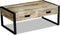 vidaXL - Salontafel - met - 2 - lades - 100x60x40 - cm - massief - mangohout