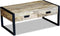 vidaXL - Salontafel - met - 2 - lades - 100x60x40 - cm - massief - mangohout