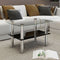 vidaXL - Salontafel - met - 2 - lagen - glas
