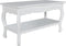 vidaXL - Salontafel - met - 2 - lagen - MDF - wit