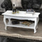 vidaXL - Salontafel - met - 2 - lagen - MDF - wit