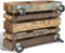 vidaXL - Salontafel - met - 4 - wielen - gerecycled - hout