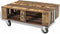 vidaXL - Salontafel - met - 4 - wielen - gerecycled - hout