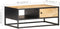 vidaXL - Salontafel - met - bewerkte - deur - 90x55x36 - cm - ruw - mangohout