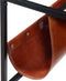 vidaXL - Salontafel - met - echt - lederen - tijdschriftenhouder - 110x50x45 - cm