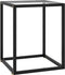 vidaXL - Salontafel - met - gehard - glas - 40x40x50 - cm - zwart