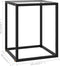 vidaXL - Salontafel - met - gehard - glas - 40x40x50 - cm - zwart