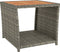 vidaXL - Salontafel - met - houten - blad - poly - ratten - massief - acaciahout - grijs
