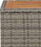 vidaXL - Salontafel - met - houten - blad - poly - ratten - massief - acaciahout - grijs