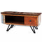 vidaXL - Salontafel - met - ijzeren - poten - gerecycled - hout