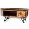 vidaXL - Salontafel - met - ijzeren - poten - gerecycled - hout