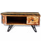 vidaXL - Salontafel - met - ijzeren - poten - gerecycled - hout