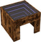 vidaXL - Salontafel - met - Infinity - LED - 40x40x30 - cm - gerookt - eikenkleurig