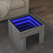 vidaXL - Salontafel - met - Infinity - LED - 40x40x30 - cm - grijs - sonoma - eikenkleur