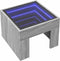 vidaXL - Salontafel - met - Infinity - LED - 40x40x30 - cm - grijs - sonoma - eikenkleur