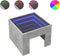 vidaXL - Salontafel - met - Infinity - LED - 40x40x30 - cm - betongrijs