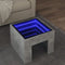 vidaXL - Salontafel - met - Infinity - LED - 40x40x30 - cm - betongrijs
