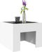 vidaXL - Salontafel - met - Infinity - LED - 40x40x30 - cm - wit
