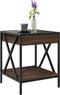 vidaXL - Salontafel - met - Infinity - LED - 40x40x49 - cm - bruin - eikenkleurig