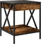 vidaXL - Salontafel - met - Infinity - LED - 40x40x49 - cm - gerookt - eikenkleurig