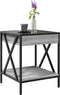 vidaXL - Salontafel - met - Infinity - LED - 40x40x49 - cm - grijs - sonoma - eikenkleur