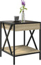 vidaXL - Salontafel - met - Infinity - LED - 40x40x49 - cm - sonoma - eikenkleurig