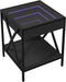 vidaXL - Salontafel - met - Infinity - LED - 40x40x49 - cm - zwart