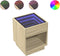 vidaXL - Salontafel - met - Infinity - LED - 40x40x50 - cm - sonoma - eikenkleurig