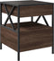 vidaXL - Salontafel - met - Infinity - LED - 40x40x51 - cm - bruin - eikenkleurig