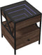 vidaXL - Salontafel - met - Infinity - LED - 40x40x51 - cm - bruin - eikenkleurig