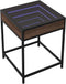 vidaXL - Salontafel - met - Infinity - LED - 40x40x51 - cm - bruin - eikenkleurig