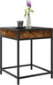 vidaXL - Salontafel - met - Infinity - LED - 40x40x51 - cm - gerookt - eikenkleurig