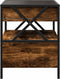 vidaXL - Salontafel - met - Infinity - LED - 40x40x51 - cm - gerookt - eikenkleurig