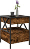 vidaXL - Salontafel - met - Infinity - LED - 40x40x51 - cm - gerookt - eikenkleurig