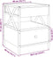 vidaXL - Salontafel - met - Infinity - LED - 40x40x51 - cm - grijs - sonoma - eikenkleur