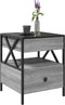 vidaXL - Salontafel - met - Infinity - LED - 40x40x51 - cm - grijs - sonoma - eikenkleur