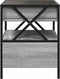 vidaXL - Salontafel - met - Infinity - LED - 40x40x51 - cm - grijs - sonoma - eikenkleur