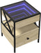 vidaXL - Salontafel - met - Infinity - LED - 40x40x51 - cm - sonoma - eikenkleurig