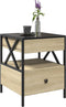 vidaXL - Salontafel - met - Infinity - LED - 40x40x51 - cm - sonoma - eikenkleurig