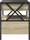vidaXL - Salontafel - met - Infinity - LED - 40x40x51 - cm - sonoma - eikenkleurig
